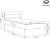 vidaXL Lit de rangement avec matelas, couleur crème, 100 x 200 cm, velours