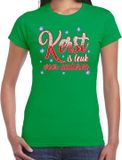 Bellatio Decorations Shoppartners Bv Fout kerstshirt / t-shirt groen kerst is leuk voor anderen voor dames - kerstkleding / christmas outfit S