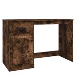 vidaXL Bureau met lade, gerookt eikenhout, 115x50x75 cm