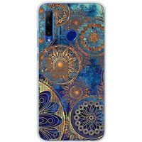 1001 coques Huawei Honor 20 Lite mandalla bleu bedrukt siliconen hoesje