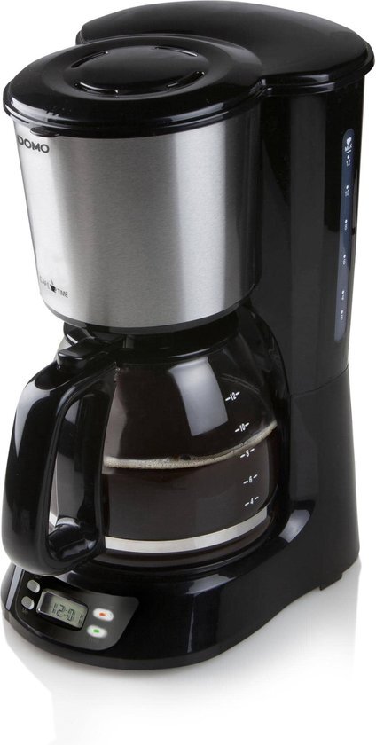 Domo - DO1065K - koffie - koffiezetapparaat- LCD scherm - 1,5 L - timer - zwart, chrome