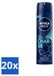 NIVEA MEN Ultra Charge Deodorantspray - 150 ml - Voordeelverpakking - 20 stuks