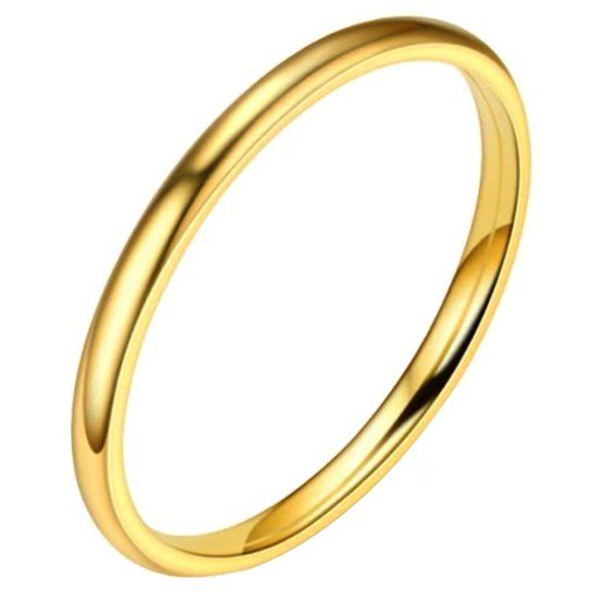 LGT JWLS LGT Jewels Smalle Stalen Ring Goudkleurig 2mm-20mm