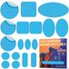 Kit de réparation pour doudounes, 18 patchs en nylon, bleu ciel