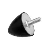 RS PRO Rubberen trillingsdemper, aanslagbuffer M8, Ø 30 mm x 30 mm, 70 Shore A, verpakking van 4 stuks