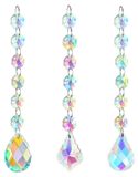 Set de 3 attrape-soleil en cristal - Décoration suspendue transparente