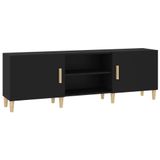 VidaXL TV-meubel 150x30x50 cm bewerkt hout zwart