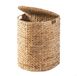 CALICOSY - Panier à linge en forme de demi-lune en jacinthe d'eau avec couvercle L45 cm - NILA