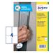 Avery AM004A4 Rechthoek Verwijderbaar Transparant Polyester Labels 40 stuks