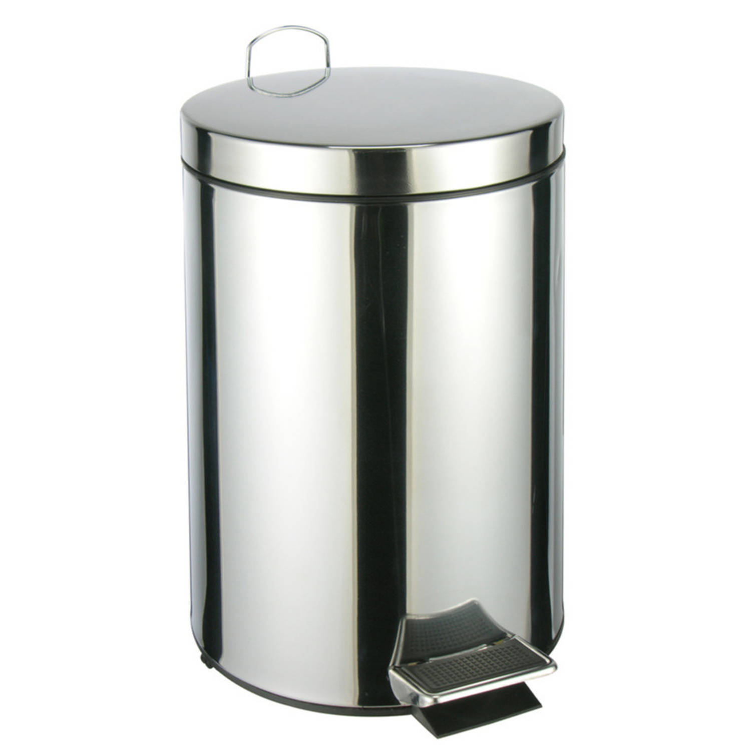 - RVS pedaalemmer/vuilnisbak 40 cm 12 liter - Afvalemmers badkamer/toilet/keuken