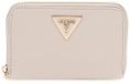 GUESS Laurel II SLG Medium Zip Around Wallet Ivory Lichtgrijs