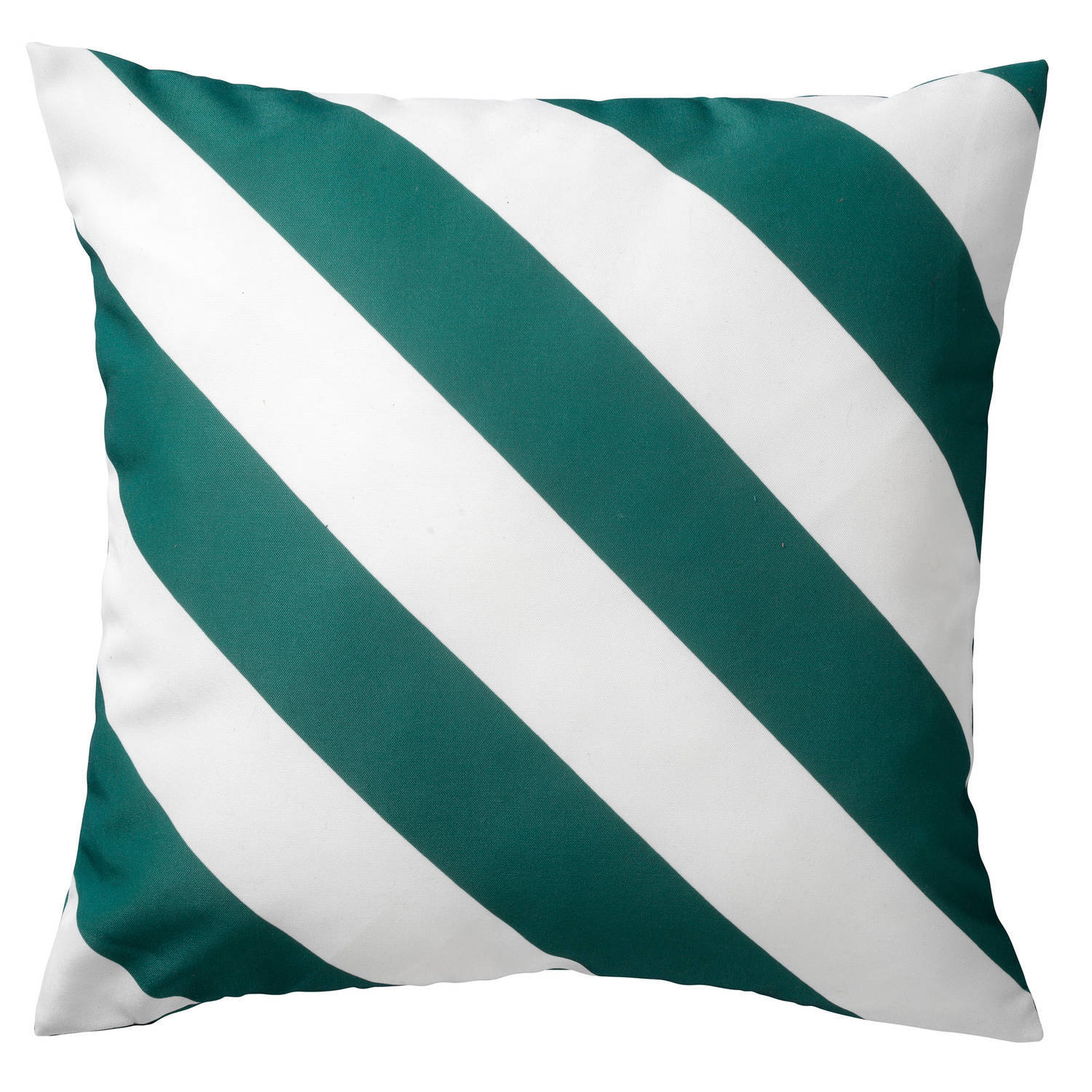 Dutch Decor - sanzeno - sierkussen outdoor sagebrush green 45x45 cm - waterafstotend en uv-bestendig -gestreept - wit en