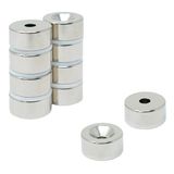 Magneet Expert Neodymium Magneet, 20 mm diameter x 10 mm dikte x 5,2 mm met spoelbak, 11 kg, 20 stuks