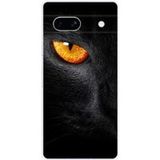 Google Pixel 7a oeil de panterre bedrukt siliconen hoesje