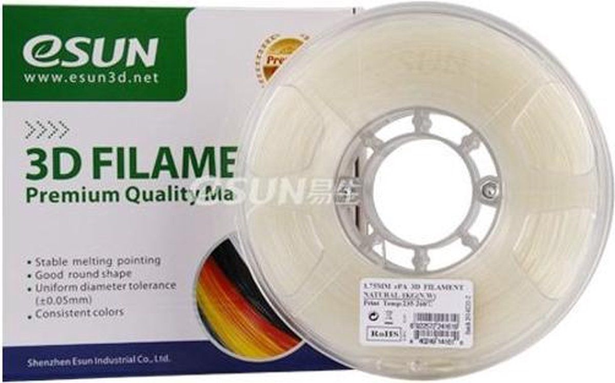 ESUN ePA Nylon filament 1,75 mm Neutraal 1 kg - Naturel - 6922572241619