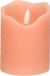 Stern Fabrik bougie LED/bougie tronc - rose - D7,5 x H10 cm - minuteur - flamme 3D
