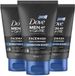 Dove Men+ Care Nettoyant Visage Hydratation Intense - 3 x 100 ml