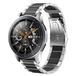 SUNDAREE 22MM Roestvrij Staal Metalen Horlogeband Zwart+Zilver