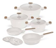 Berlinger Haus BH8324 Pannenset 10 stuk(s) Wit Aluminium Titanium Pro