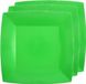 Santex Feest gebaksbordjes - felgroen - 10x - karton - 18 cm - vierkant