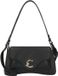 Coccinelle Sac à main en cuir Sac bandoulière C-Me Handle Bag Noir Zwart