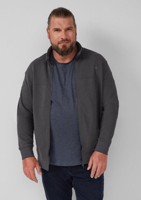 s.Oliver Sweatshirt Jacke leigrijs XXL