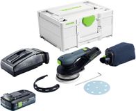 Festool ETSC 2 125-Basic accu-excentrische schuurmachine 18 V 125 mm borstelloos + 1x accu 4,0 Ah + oplader + Systainer