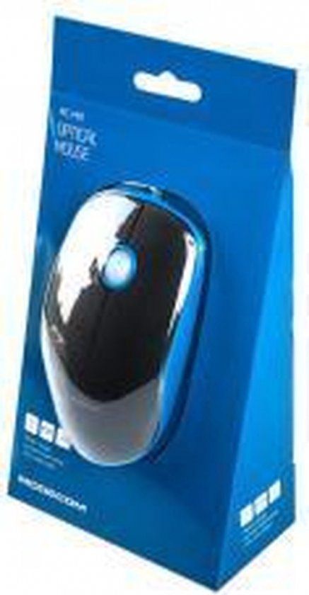 Modecom MC-M111 Muis Ambidextrous USB Type-A Optisch 1600 DPI Zwart, Blauw