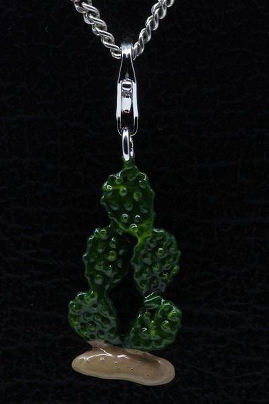 Zilveren Cactus Hanger & Bedel - Zilver - Unisex - 2 cm