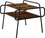 vidaXL Salontafel Gerookt eiken 60 x 60 x 51 cm Bewerkt hout