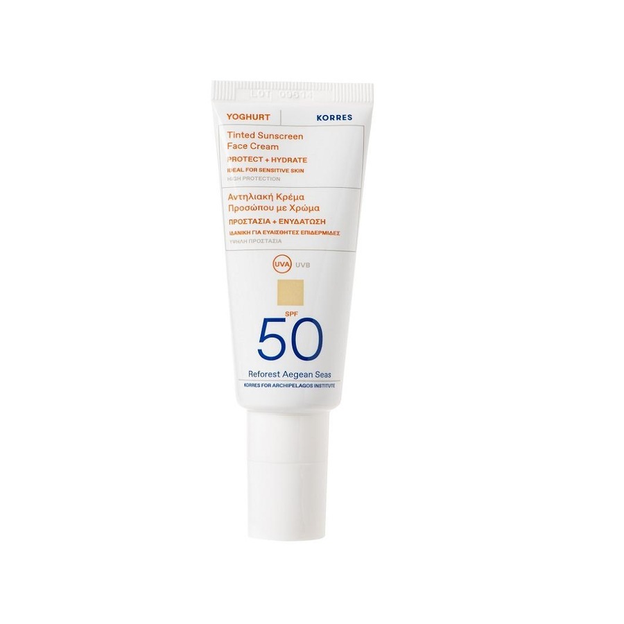 KORRES KORRES Yoghurt Tinted Sunscreen Face Cream SPF50 Zonbescherming 40 ml