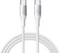 Joyroom - Flash Series - 60W - Câble Type C vers Type C - Nylon - 1 mètre - Blanc