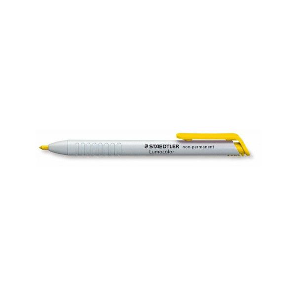 STAEDTLER 768N Lumocolor niet-permanent omnichroom droogmarkers wateroplosbaar, 3,0mm, geel