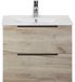 BES LED Seville Badmeubelset 60 cm - Craft Oak Edge Greep - Wastafel Enjoy
