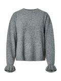 PIECES Oversized trui 'PCSALLY' grijs gemêleerd