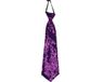 Sans marque Cravate de fantaisie - Paillettes - violet - 32 cm - pour Adultes