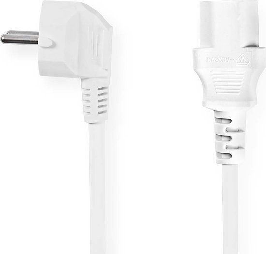 Nedis Stroomkabel - Type F (CEE 7/7) Male - IEC-320-C13 - 10m - Wit