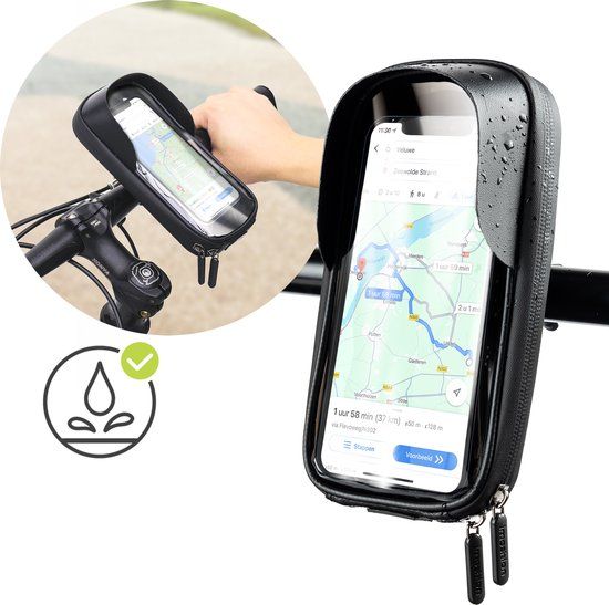 iMoshion Waterdichte Fietshouder met Zonneklep - Universeel - Zwart