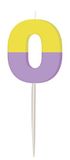 Folat 27789 Kleurrijke verjaardagsdecoratie, stripetastic cijfer 0, feestartikelen voor kinderen en volwassenen, meerkleurig