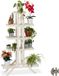 Merkloos Relaxdays plantenstandaard 5 etages - hout - binnen - 142x83x25 cm - wit