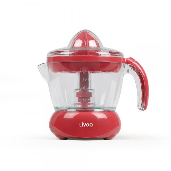 Livoo DOD131RC Slowjuicer - Rood/Transparant