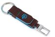 PIQUADRO Blue Square Porte-clés avec mousqueton Mogano Marron multicolore