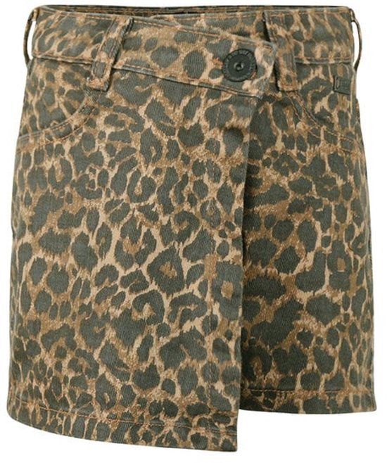 No Way Monday meisjes jeans skort panterprint