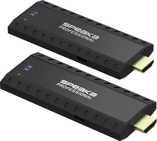 SpeaKa Professional Draadloze HDMI-set HDMI Via het thuisnetwerk (IP) 30 m