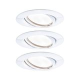 Paulmann 93427 LED inbouwlamp Base rond incl. 3x5W dimbaar inbouwspot wit spot metaal inbouwlamp 3000 K
