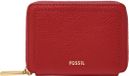 FOSSIL Logan Zip Around Card Case RFID Garnet Rood