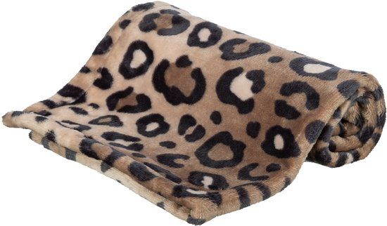 Trixie Hondendeken Leo - Soft Pluche - Bruin/Panterprint - 70x50 cm