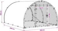 vidaXL Kippenhok zilver 200 x 150 x 100 cm Gegalvaniseerd staal