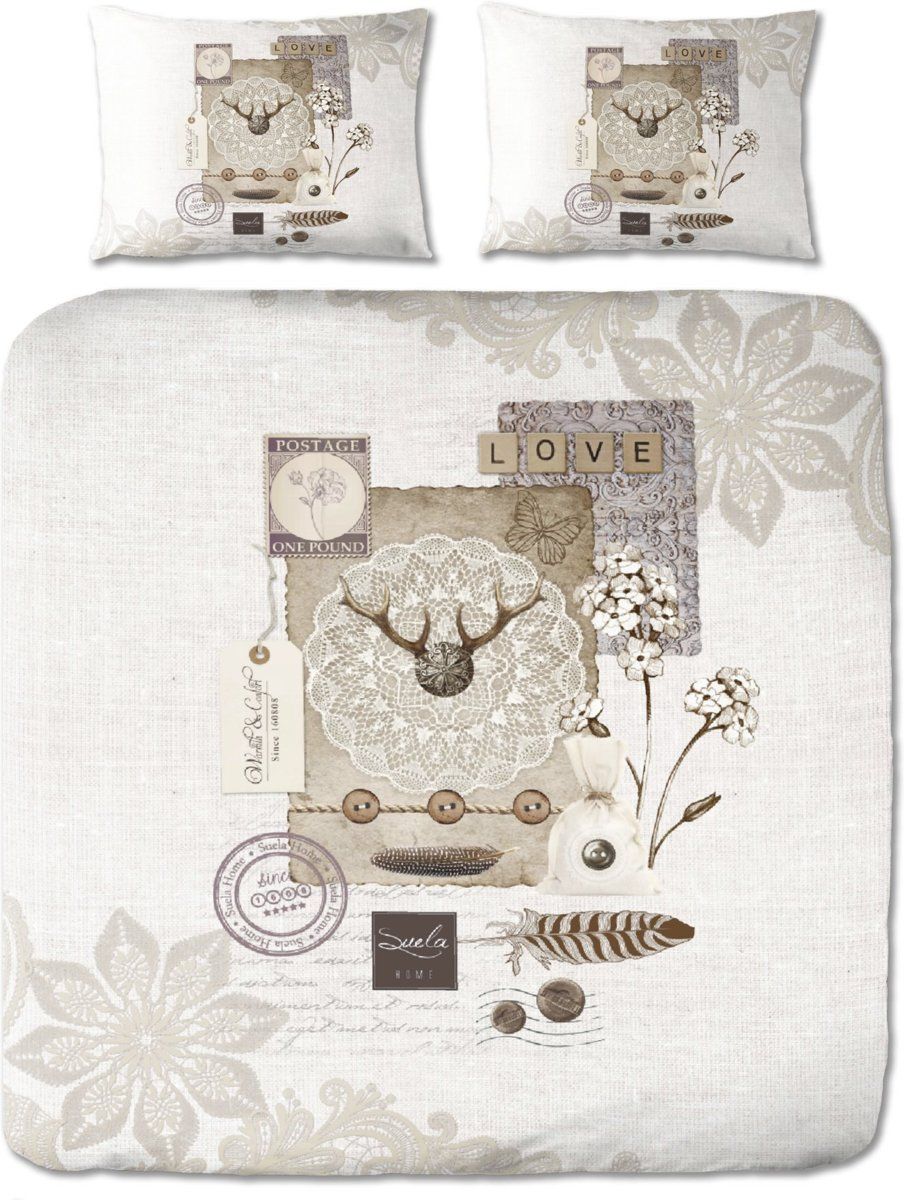 Suela Home Feline - Dekbedovertrek - tweepersoons - 200 x 200/220 cm - Multi