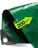 Merkloos PromoHome Waterdicht Beschermzeil 3x3 Meter - UV-bestendig met Verstevigde Hoeken